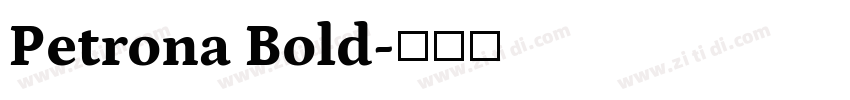 Petrona Bold字体转换